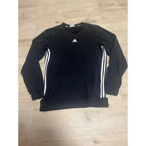 Adidas Mens Crewneck Pullover Sweatshirt Crew Neck‎ Sz Large Ruby Black White